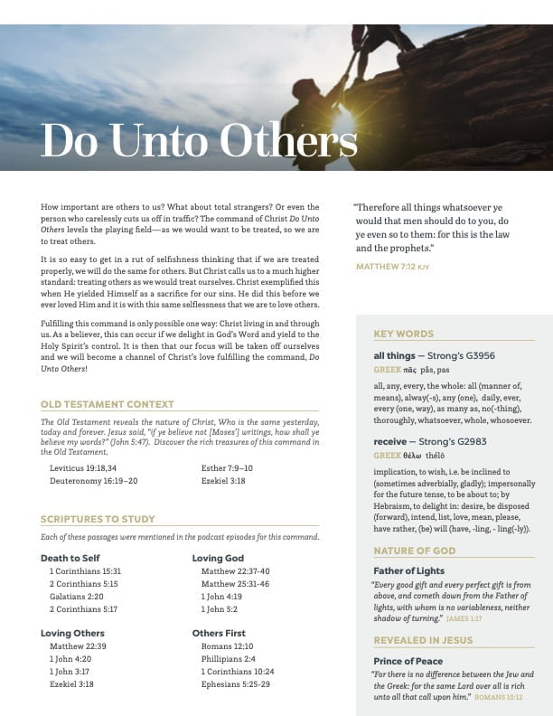 Lay Up Treasures - Podcast Study Guide